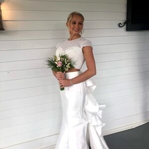 Sherri Hill White Prom Dress